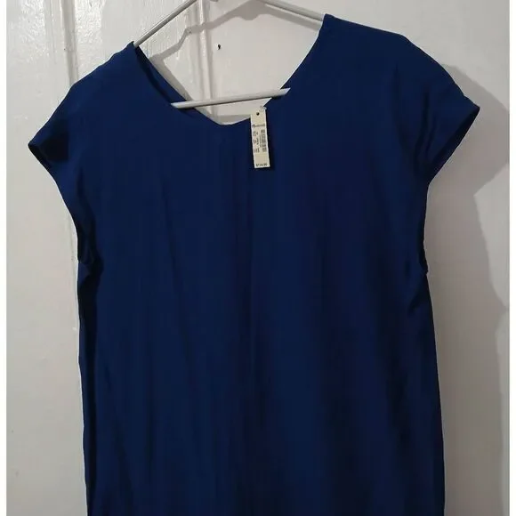 Madewell womens small dress casual color block blue white Lightweight